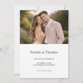Modern Script Wedding Photo Save the Date (Rückseite)