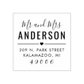 Modern Script Wedding Rücksendeadresse Gummistempel (Prägung)