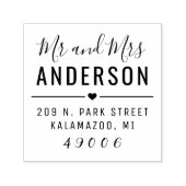 Modern Script Wedding Rücksendeadresse Permastempel (Design)