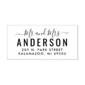 Modern Script Wedding Rücksendeadresse Permastempel (Design)