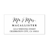Modern Script Wedding Self Inking Briefmarke Permastempel (Design)