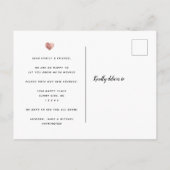 Modern Script We've Moved Rose Gold Foto Moving Ankündigungspostkarte (Rückseite)