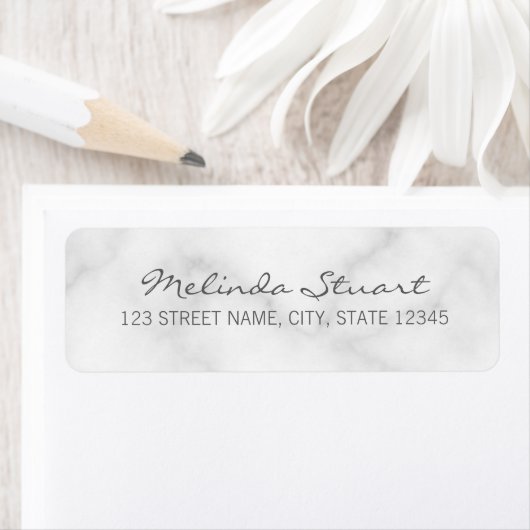 Modern Script White Marble (Insitu)