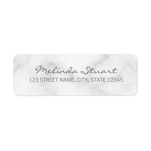 Modern Script White Marble (Vorne)