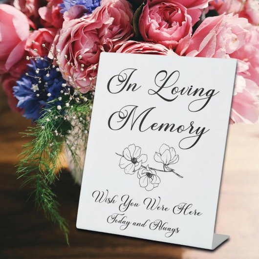 Modern Script 'Wish you were here' Memorial-Zeiche Sockelschild