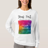 Modern Script Womens Best Long Sleeve Niedlich Whi T-Shirt (Vorderseite)