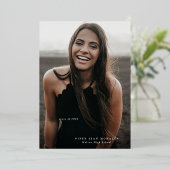 Modern Scripting Graduate Full Foto Abschluss Foi Folieneinladung (Stehend vorne)