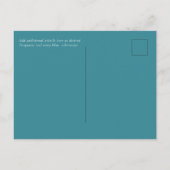 Modern Sea Glass Ocean Peacock Blue Teal Wedding Postkarte (Rückseite)