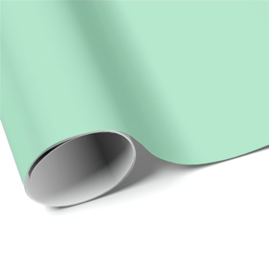 Modern Seafoam Green Plain Solid Color Geschenkpapier (Rolleneckpunkt)
