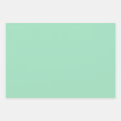 Modern Seafoam Green Plain Solid Color Geschenkpapier Set (Vorderseite 3)