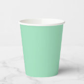 Modern Seafoam Green Plain Solid Color Pappbecher (Links)