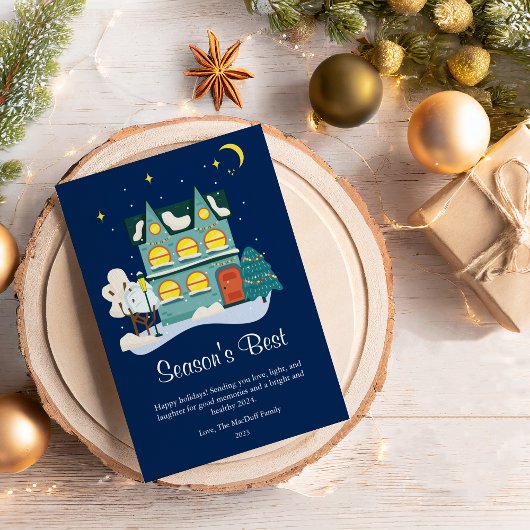 Modern Seasons Best Christmas Flat Feiertagskarte