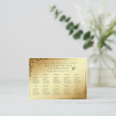 Modern Seating Arrangement Template - Editable Cla Visitenkarte (Stehend Vorderseite)