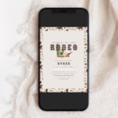 Modern Second Rodeo Western Boys 2. Geburtstag Einladung