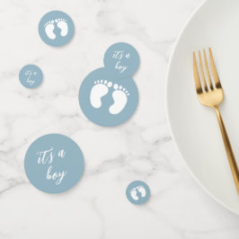 Modern Sein Baby Dusche blau Konfetti