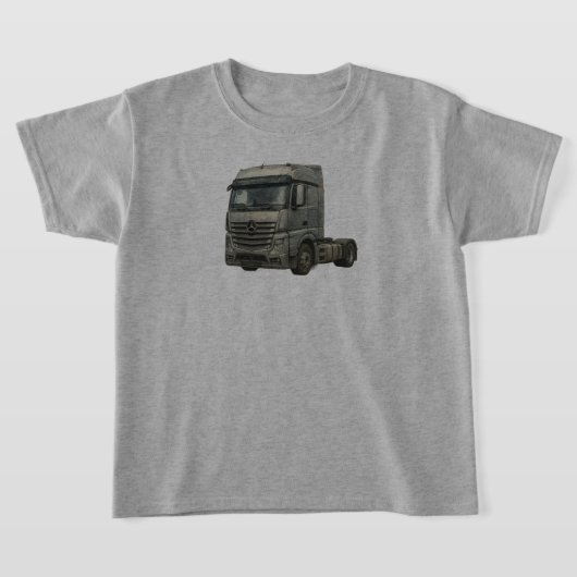 Modern Semi Truck Watercolor Illustration T-Shirt (Ablage )