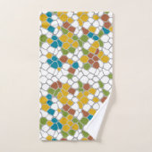 Modern, Senfgelb, aquamarin, grün, weiß Badhandtuch Set (Handtuch)