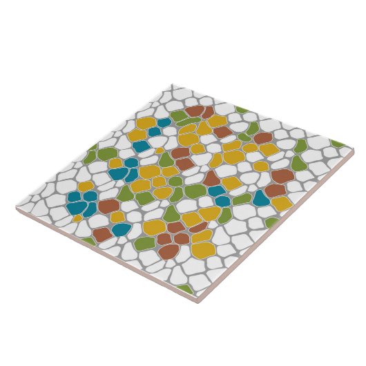 Modern, Senfgelb, aquamarin, grün, weiß Fliese (Seite)