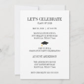 Modern Senior Baseball Player Photo Graduation Einladung (Rückseite)