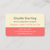 Modern Senior Caregiver Home Help Visitenkarte (Vorderseite)