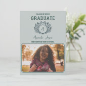 Modern Senior Graduation Photo Party Einladung (Stehend Vorderseite)