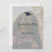 Modern Senior Graduation Photo Party Einladung (Rückseite)