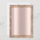 Modern Sequins Frame Rose Gold 18. Geburtstag Einladung (Rückseite)