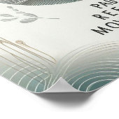 Modern Serenity Quote Calm Botanical Typography Poster (Ecke)