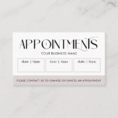 Modern Serif Font Logo Salon or Spa Taupe & White Terminkarte (Vorderseite)