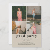 Modern Serif Graduation Announcement Einladung (Rückseite)