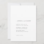 Modern Serif Typography Black and White Wedding Einladung (Vorderseite)