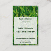 Modern Service List Call to Action Lawn Care Visitenkarte (Rückseite)