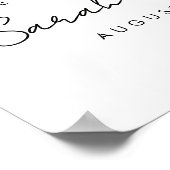 Modern Seveny Black White Photo 70th Birthday Poster (Ecke)