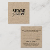 Modern Share the Liebe kraft bezeichnen einen Freu Empfehlungskarte (Vorne/Hinten)