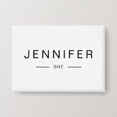Modern SHE Inspired Personalized Name Button (Vorderseite)