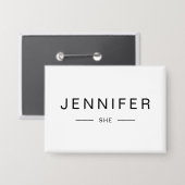 Modern SHE Inspired Personalized Name Button (Vorderseite/Rückseite)