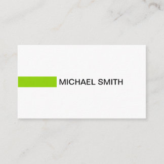 Modern Sheen Green Beruflich Schlicht White Visitenkarte