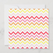 Modern Sherbert Zickzack Zigzag Hochzeit Einladung (Rückseite)