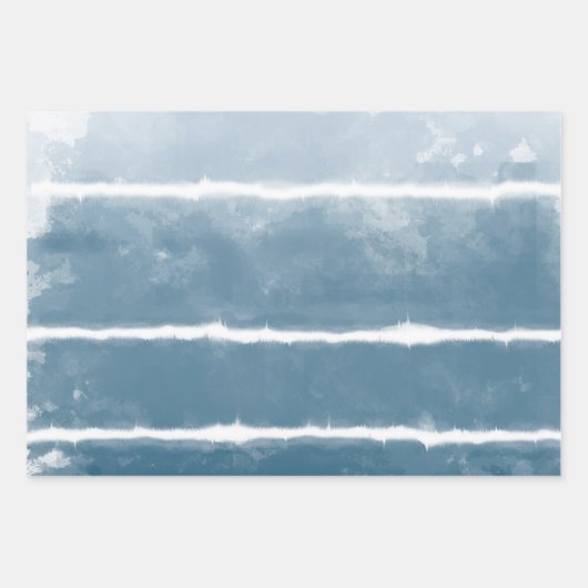 Modern Shibori Ombre Retro Gefärbte Krawatte Hippi Geschenkpapier Set (Vorderseite)