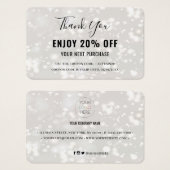 Modern Shiny Discount Coupon Card (Vorne & Hinten)
