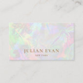 Modern Shiny Holographic Beautician Makeup Visitenkarte (Vorderseite)