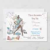 Modern Shopping Princess Royal Birthday Einladung (Vorderseite)