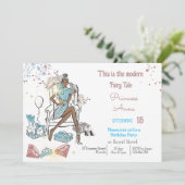 Modern Shopping Princess Royal Birthday Einladung (Stehend Vorderseite)