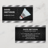 Modern Shuttlecock Beruflich Badminton Coach Visitenkarte (Vorne/Hinten)