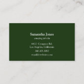 modern, Sie aufpassend Mandalagrün Visitenkarte (Rückseite)