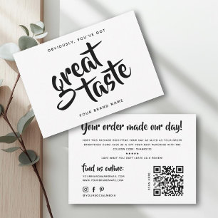 Modern, Sie haben einen großartigen Geschmack QR-C Visitenkarte