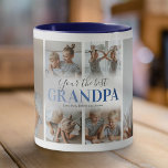 Modern Sie Ihr bestes Opa-Foto Tasse<br><div class="desc">Moderne Großvater-Tasse mit einer Collage aus 6 Fotos,  dem Wort "dein bester Großvater" und den Enkelnamen.</div>
