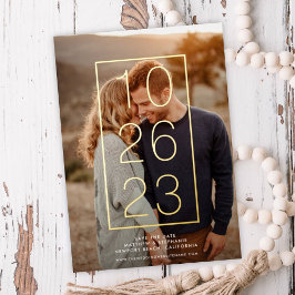 Modern Sie Ihr Datum in Echtzeit Save the Date Folieneinladung