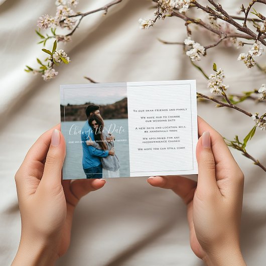 Modern Sie Ihr eigenes Foto, ändern Sie die Datums Dankeskarte