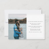 Modern Sie Ihr eigenes Foto, ändern Sie die Datums Dankeskarte (Vorderseite)